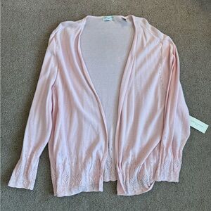 NWT Vintage Lord & Taylor Soft Pink Cardigan